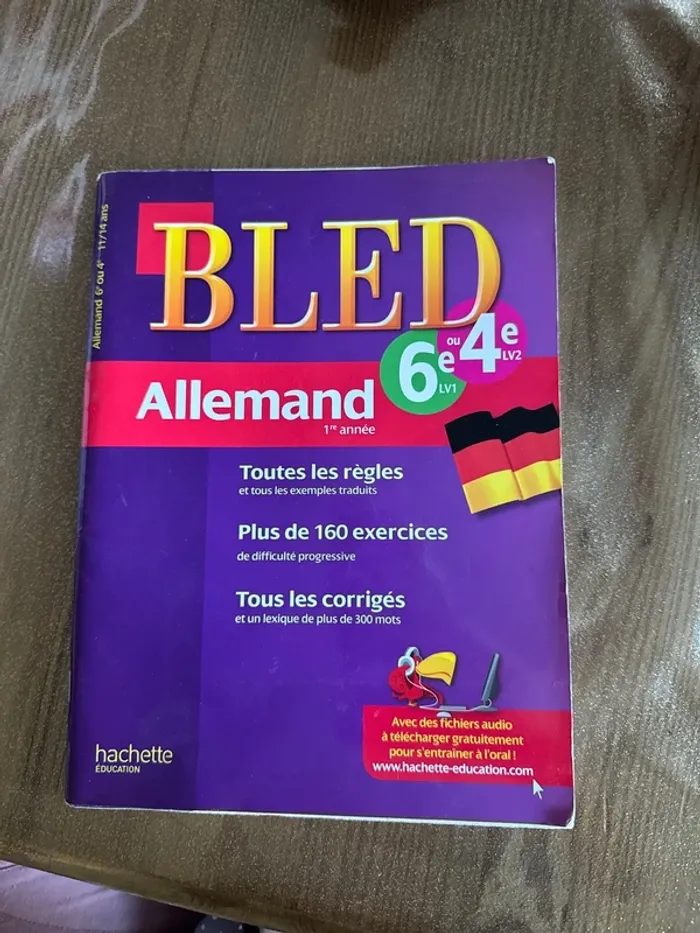 Livre bled allemand, sixième ou quatrième