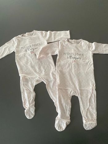 lot de 2 pyjamas fins Kiabi 6 mois