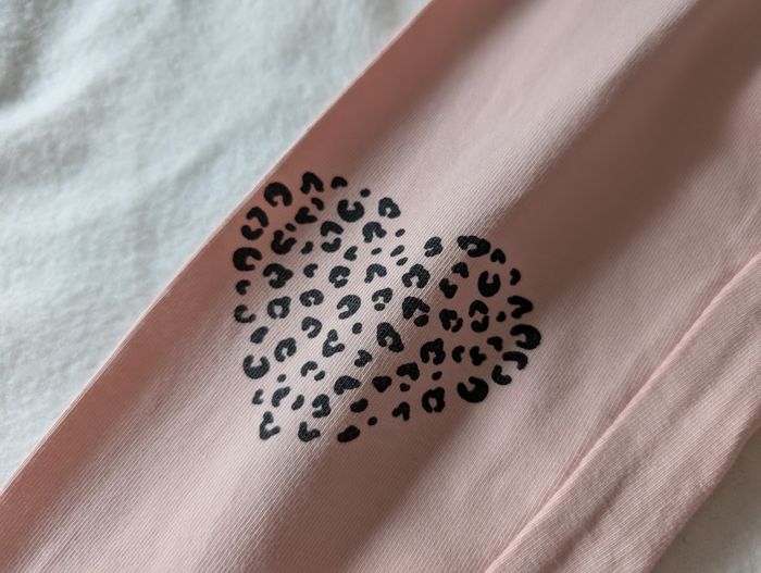 Legging rose pale genoux léopard - 4/5A - H&M - photo numéro 3