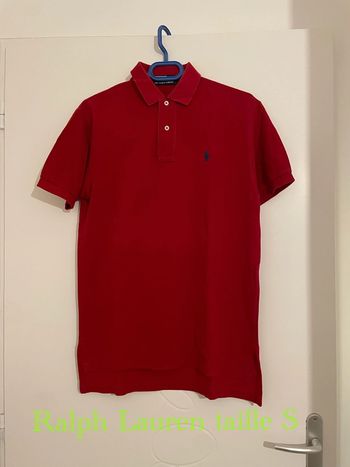 Polo à manches courtes rouge uni Polo by Ralph Lauren taille S