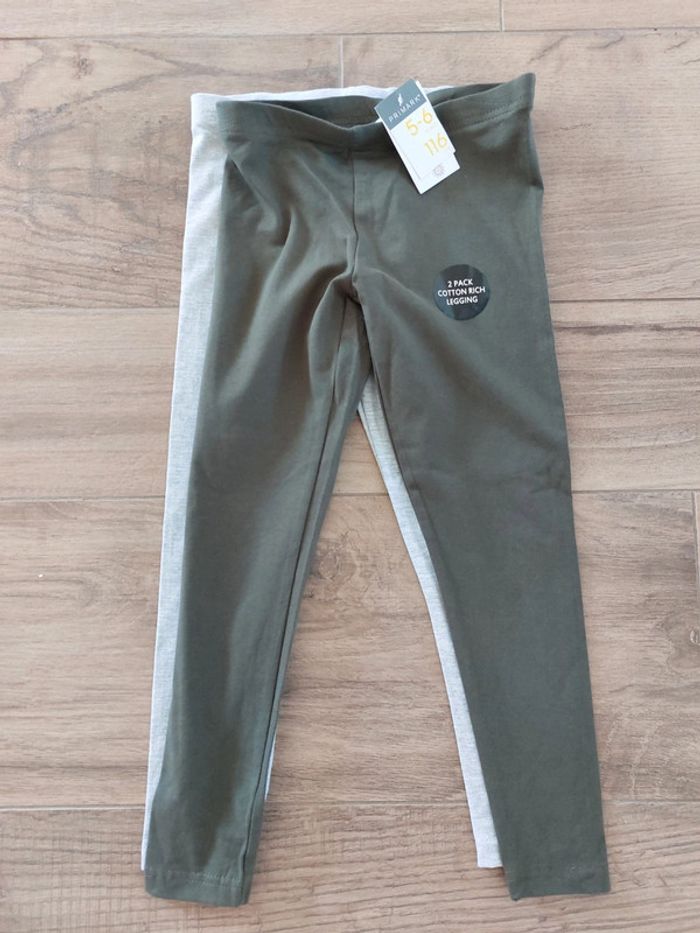 2 legging primark 5-6 ans neuf fille