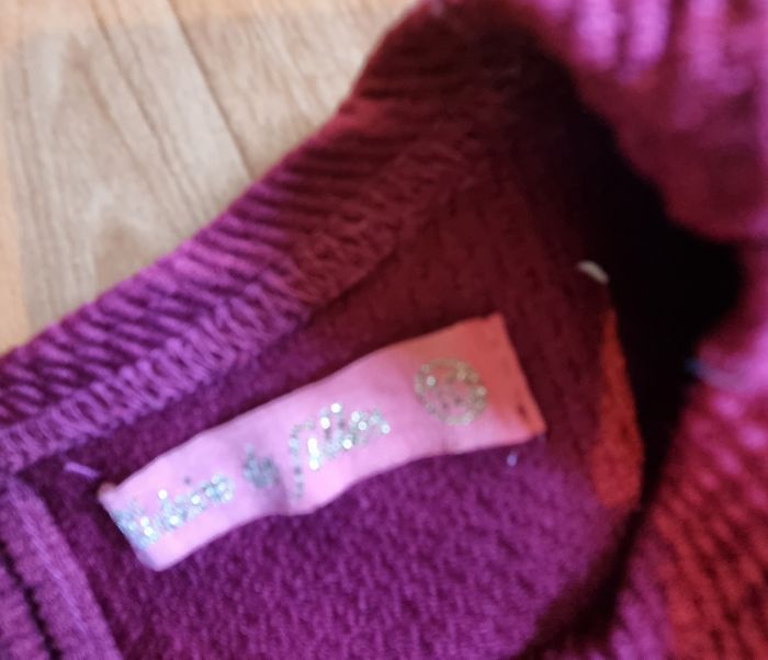 robe patineuse bordeaux manche courte similicuir taille 10ans - photo numéro 3