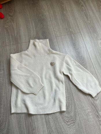 Pull laine fille 5 ans col roulé