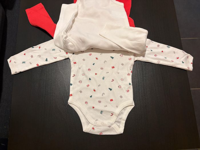 Lot de 3 bodies « Mon petit cœur » Manches longues Mots d’enfants Taille 6 mois - photo numéro 3