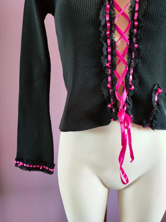 Pull corset vintage laçage Y2k - photo numéro 6