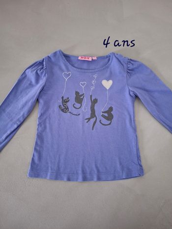 T-shirt manches longues 4 ans 
