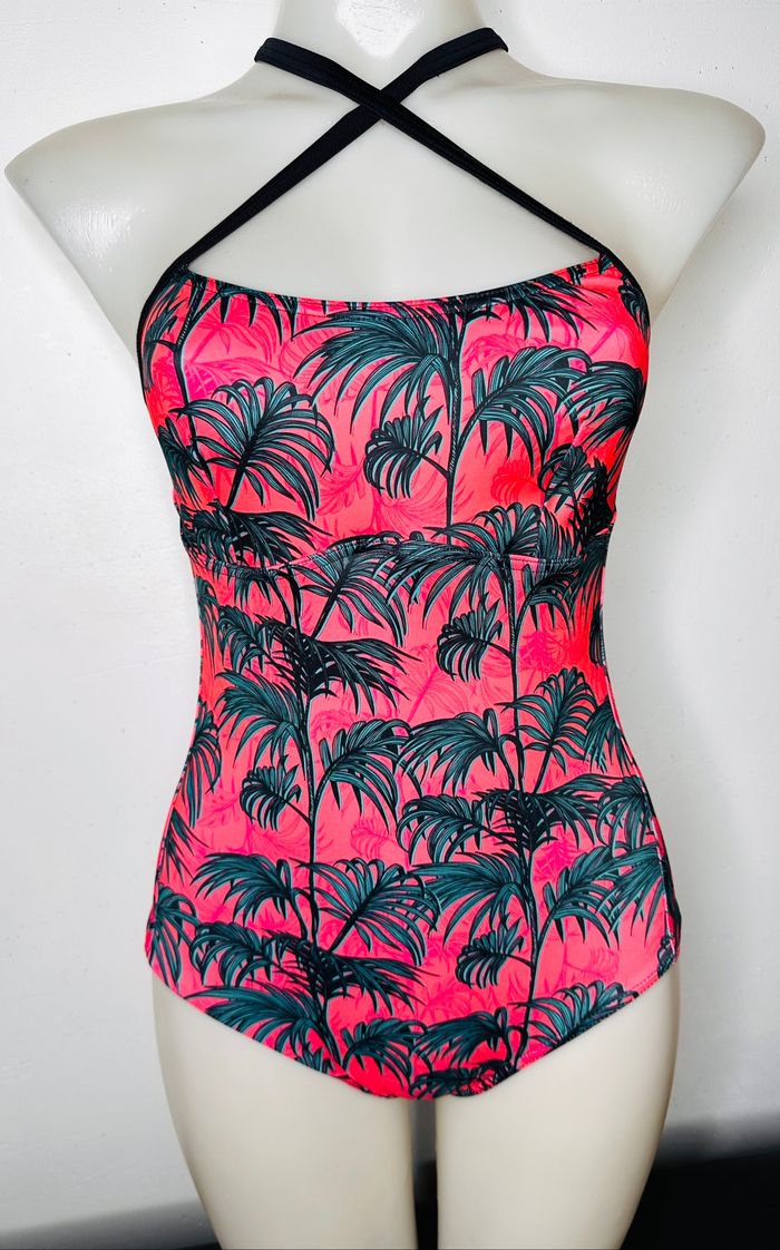 Maillot de bain rose palmiers - photo numéro 3