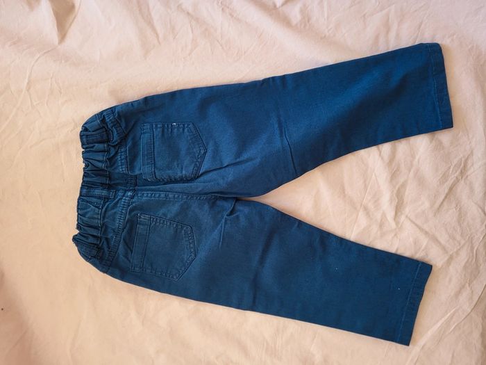 Pantalon en toile bleu 18 mois jamais - photo numéro 2