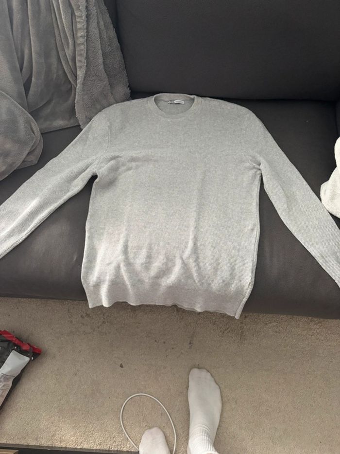Pull gris Zara - Taille M