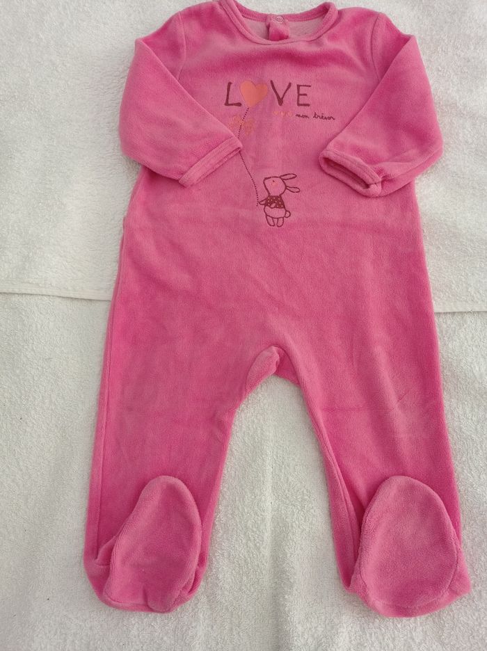 Pyjama rose pour petite fille marque BB rêve 12 mois