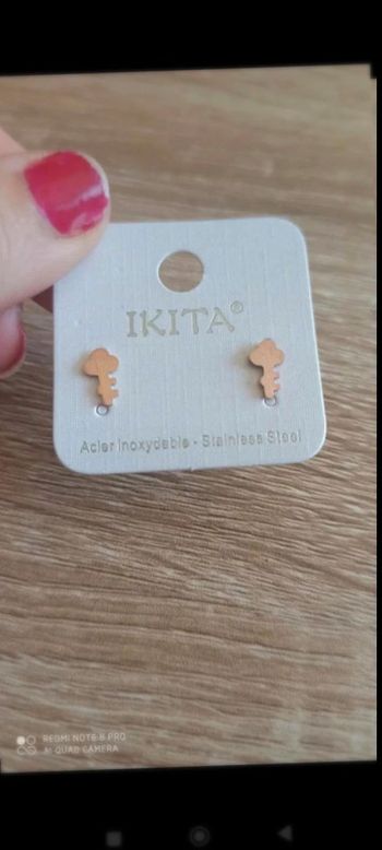 Boucles d'oreilles  dore ikita  acier