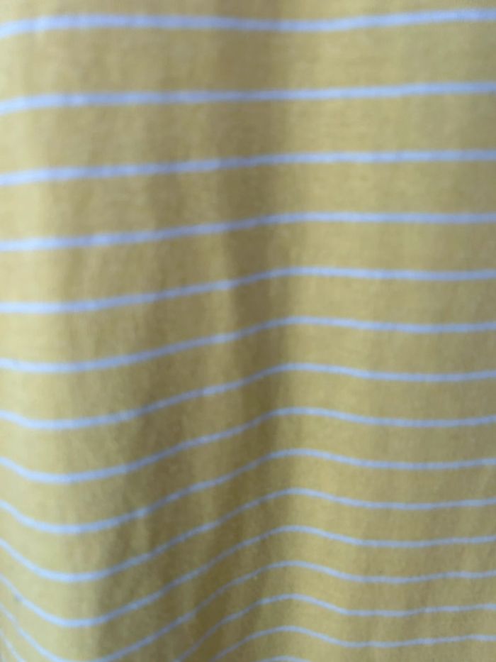 T-shirt jaune à rayures en très bon état taille 46 - coton - photo numéro 3