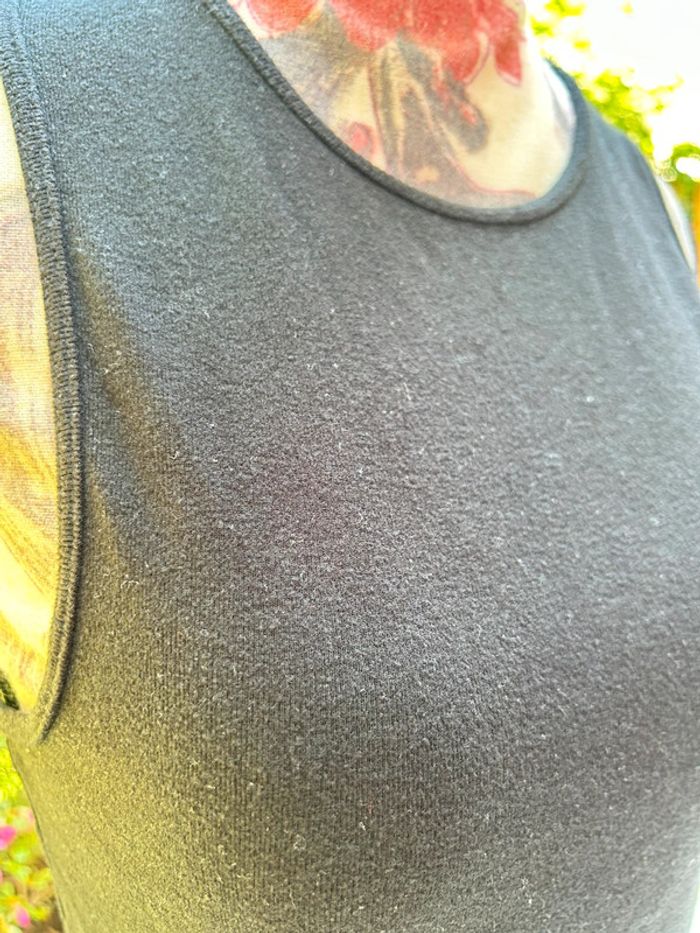 Débardeur noir Zara épais doux - taille M viscose - photo numéro 2