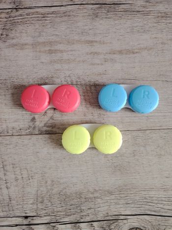 Lot de 3 étuis pour lentilles de contact