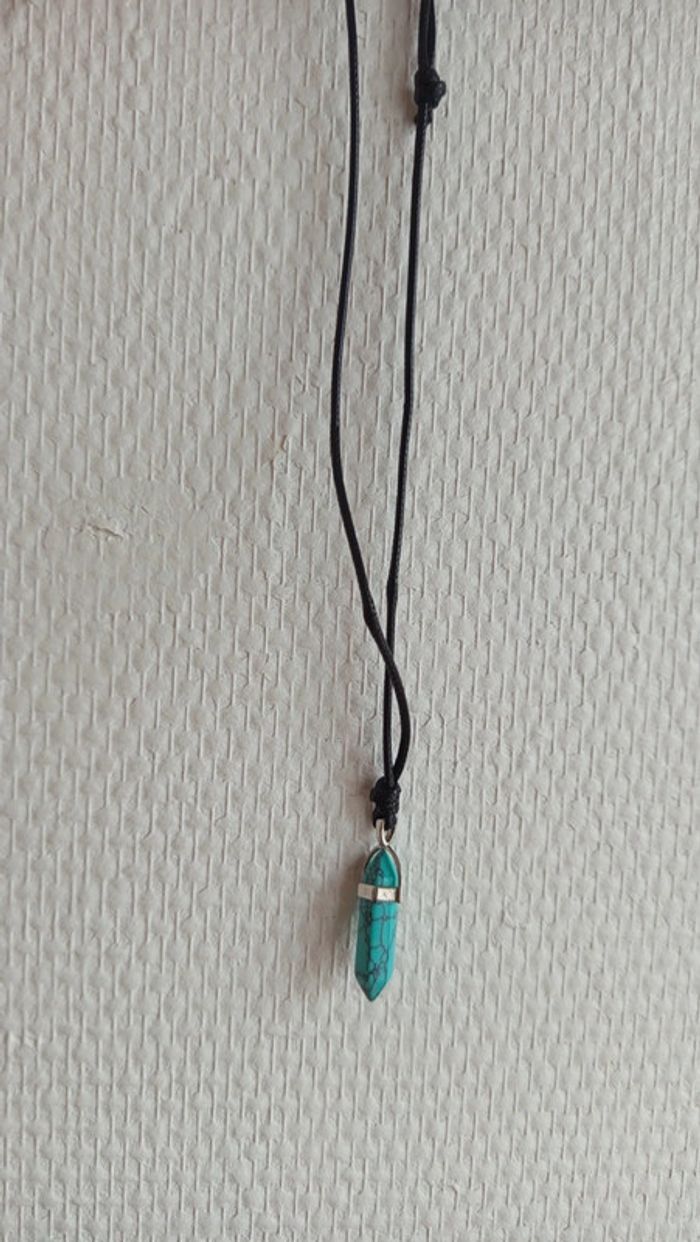 Collier pendule turquoise - photo numéro 3