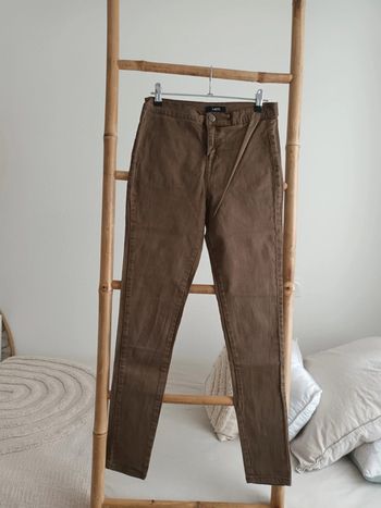 Pantalon marron bronze taille haute Mim 36