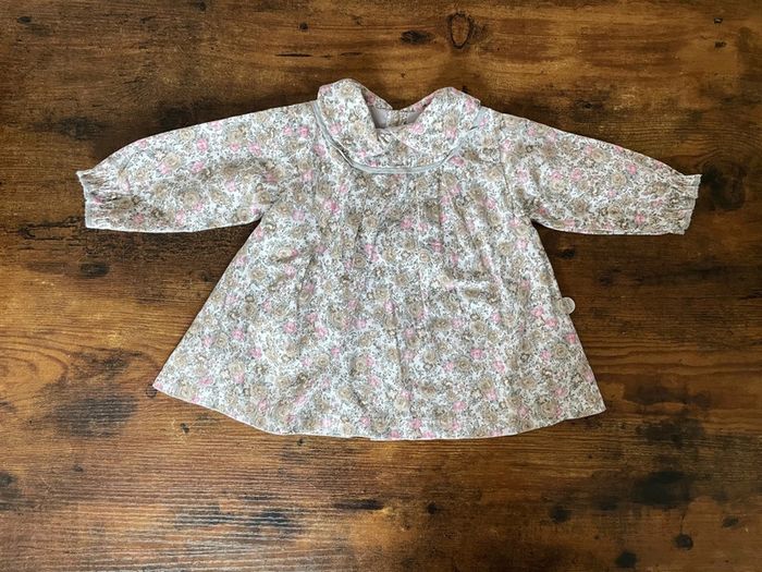 Robe liberty gris avec col