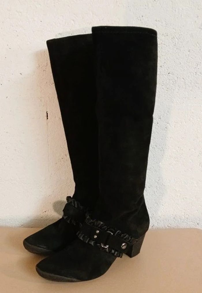 🖤 Bottes en daim noir Rosemétal – Chic & vintage – Taille 37.5 - photo numéro 14