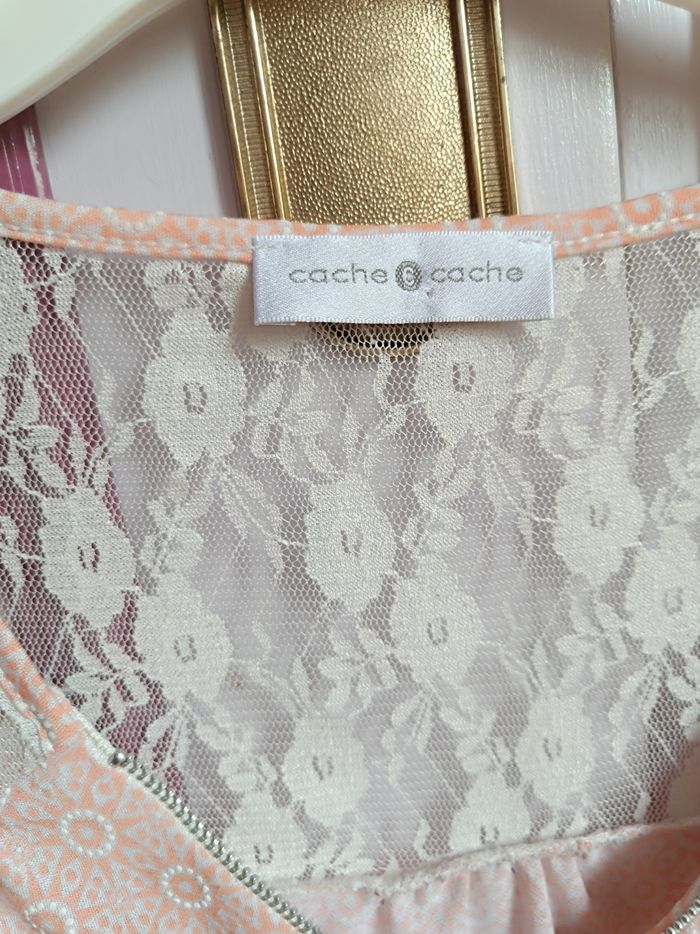 Blouse saumon écru "cache-cache"  T.44 - photo numéro 9