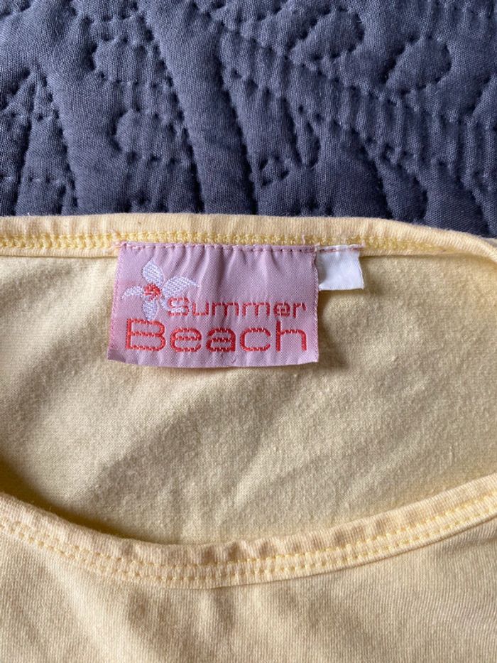 T-shirt jaune Summer Beach 🌸 taille M - photo numéro 5