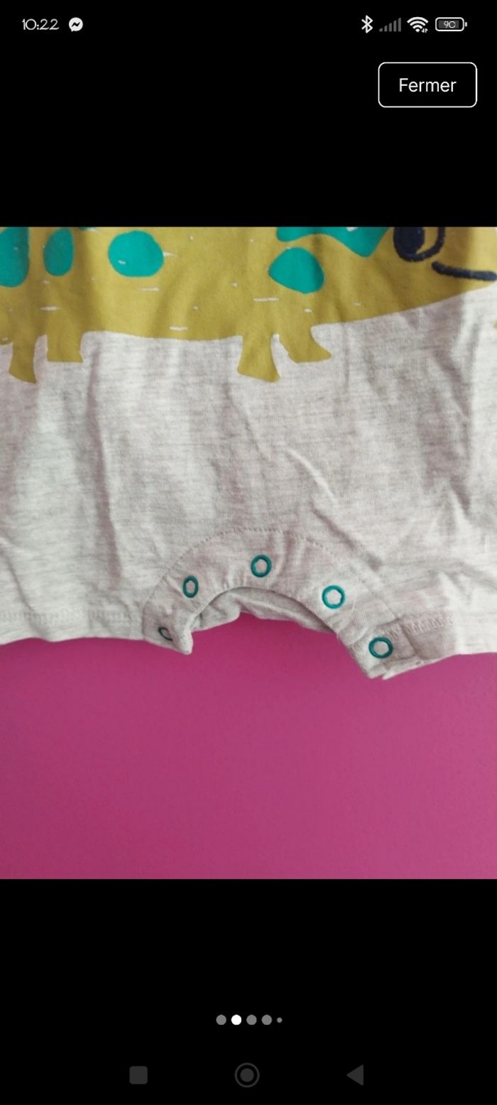 Pyjama short Du pareil au même 12 mois b1 - photo numéro 2