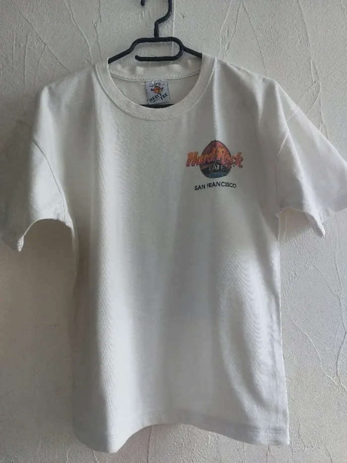 T-shirt Hard Rock Café San Francisco blanc vintage Taille L - photo numéro 5