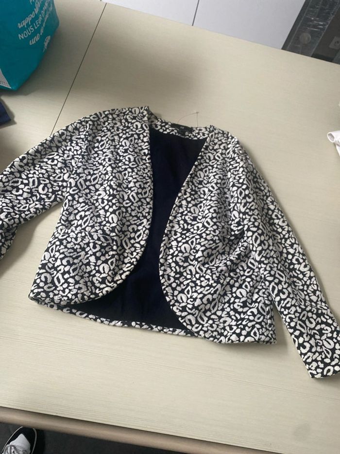 Blazer blanc et noir H&m - photo numéro 2
