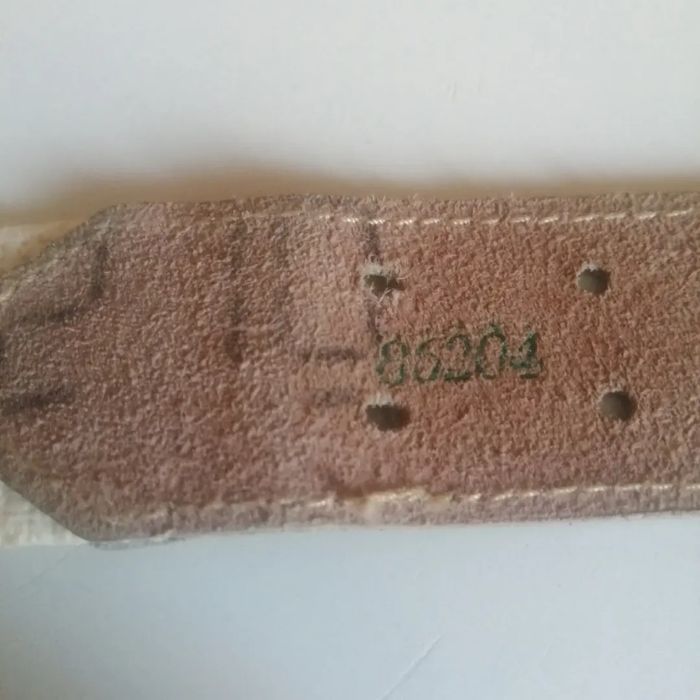 🌸Ceinture numérotée cuir et tissée crème Taille 75-80 cm Fabrication Française "Vintage" 🌸 - photo numéro 2