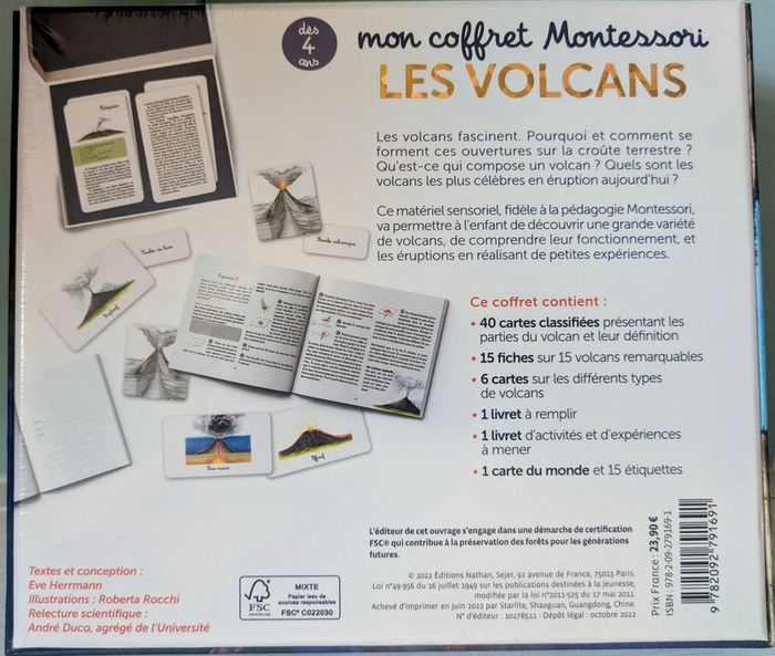 Mon coffret Montessori : Les Volcans - Dès 4 ans - photo numéro 2