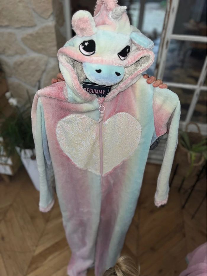 Pyjama combinaison begummy chaud polaire 13-14 ans 13 14 licorne costume polaire tout doux hiver - photo numéro 5