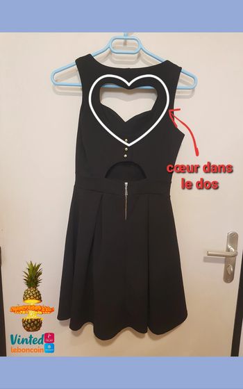 Robe mi longue avec cœur dans le dos