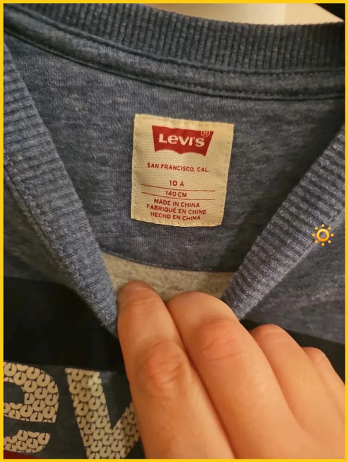 Robe sweat Levi's bleu 10 ans - photo numéro 5