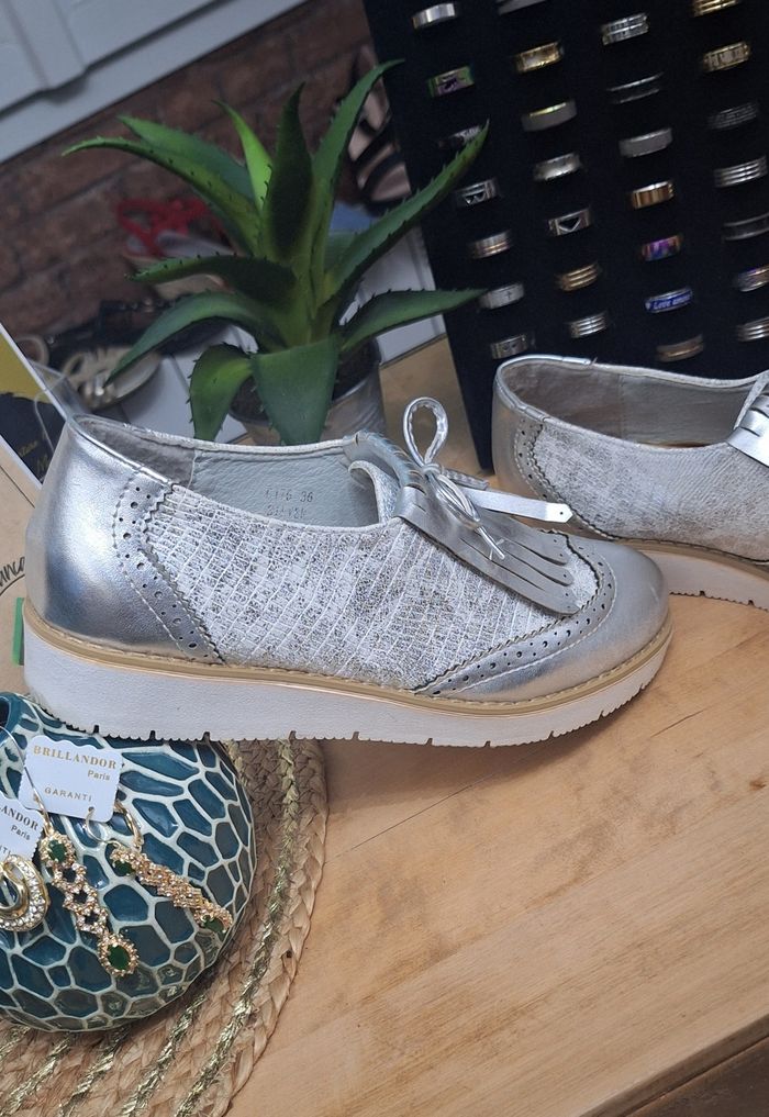 Mocassin argenté P36 bestelle - photo numéro 2