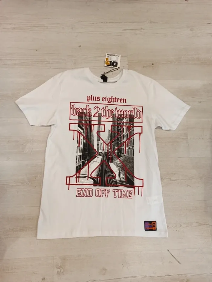 Tee shirt blanc et rouge homme xl
