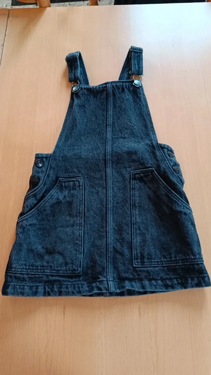Robe salopette noir en jean