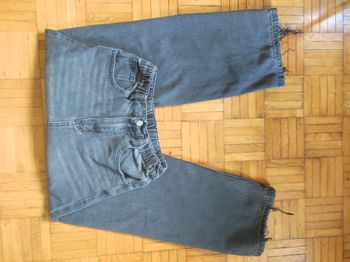 Jean jambes larges noir délavé taille 13 ans