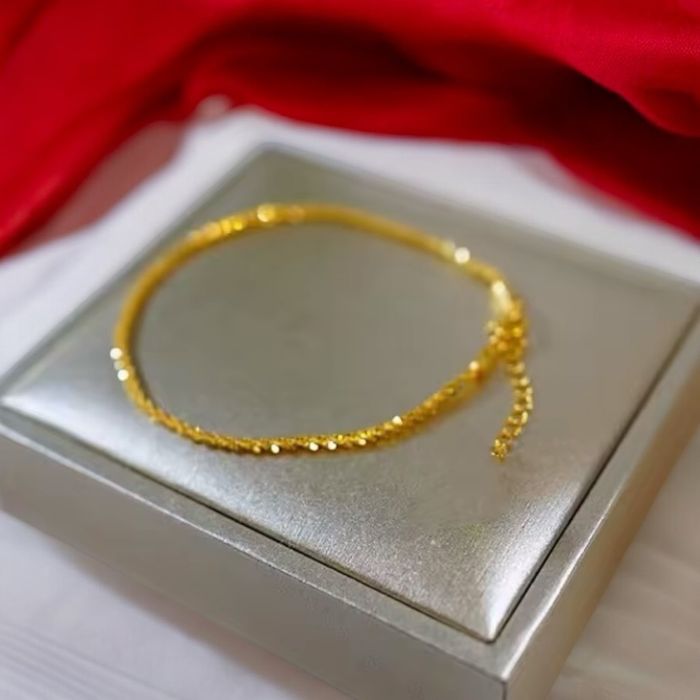 Bracelet brillant en or pur 14 carats - photo numéro 2