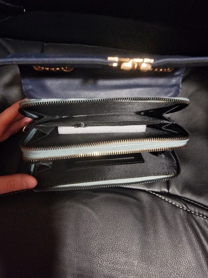 Sac pochette bleu nuit - photo numéro 2