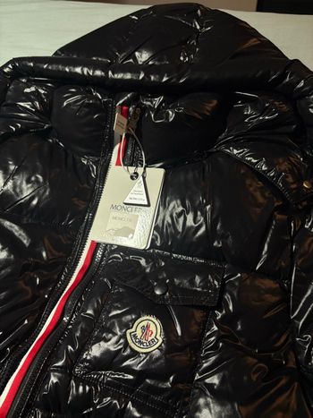 Doudoune moncler matelassé L noir et tricolore