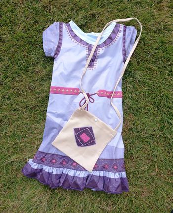 Robe déguisement wish asha avec son sac 4 ans