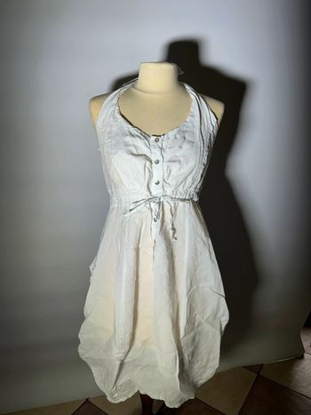 Robe en lin blanche dos nu