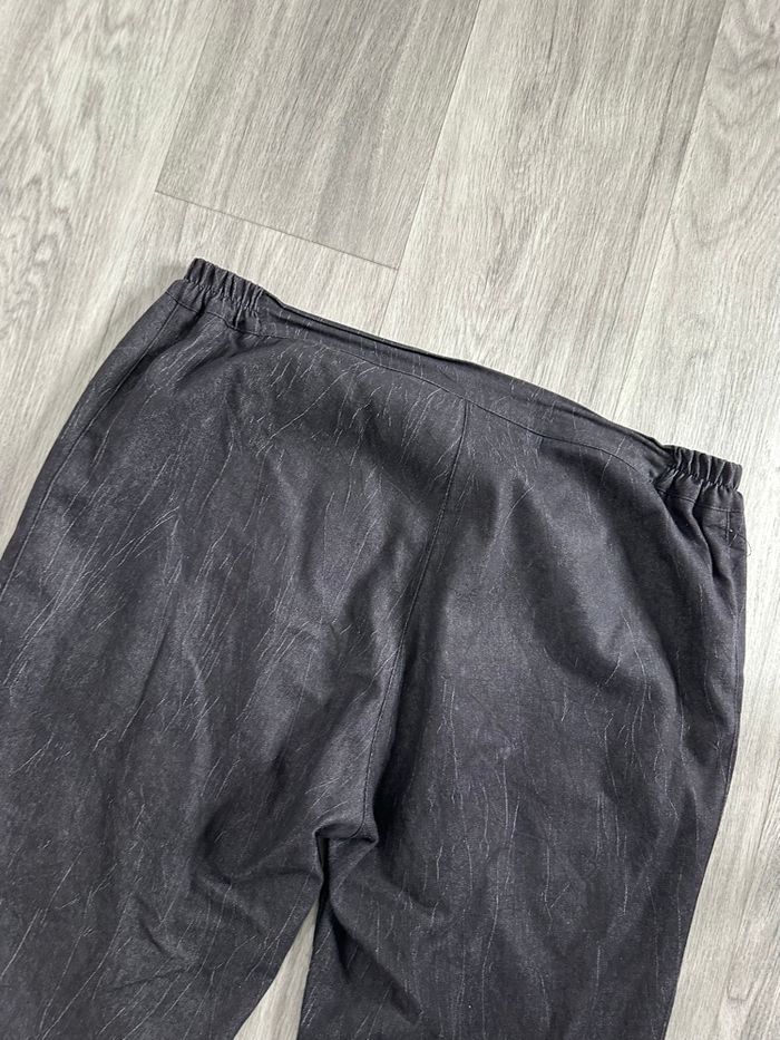 Pantacourt gris et noir froissé similicuir S.Quise T46 3XL - photo numéro 8