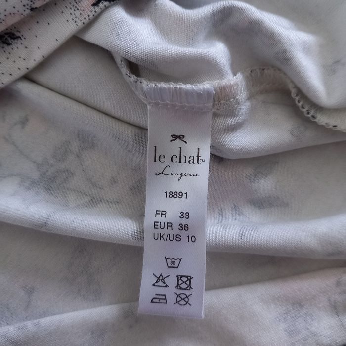 Chemisier femme blanc imprimé à manches longues Le Chat taille 38 - photo numéro 6