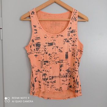 Débardeur abricot à motifs t38