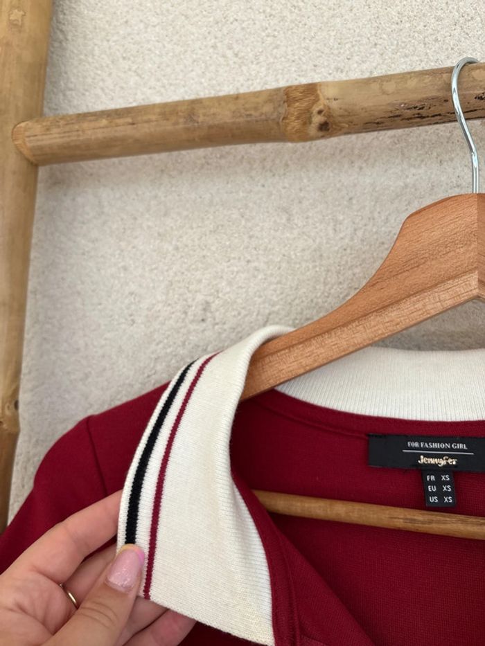 Robe pull bordeaux avec col - photo numéro 5
