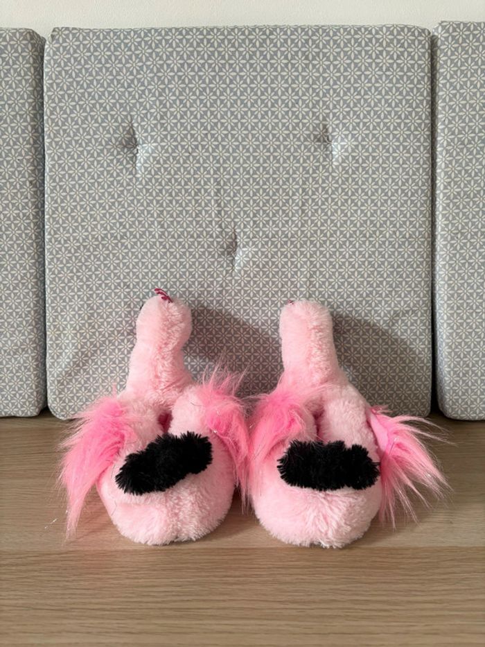 Chaussons "Flamant Rose" (Pointure : 28/29) - photo numéro 3