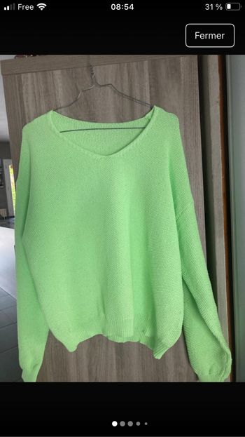 Pull vert pomme neuf