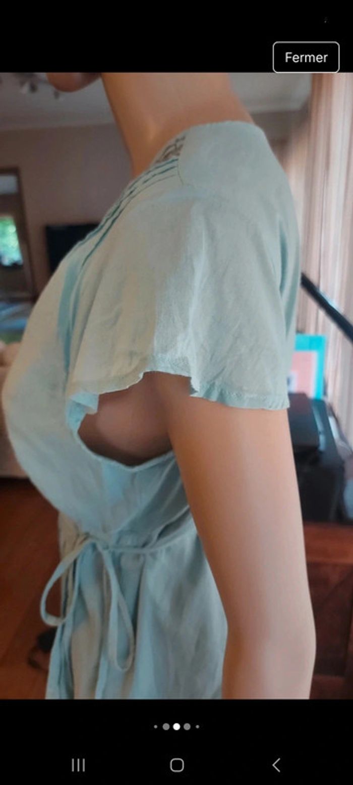 Jolie Blouse Donaldson taille 42 tourquoise - photo numéro 6