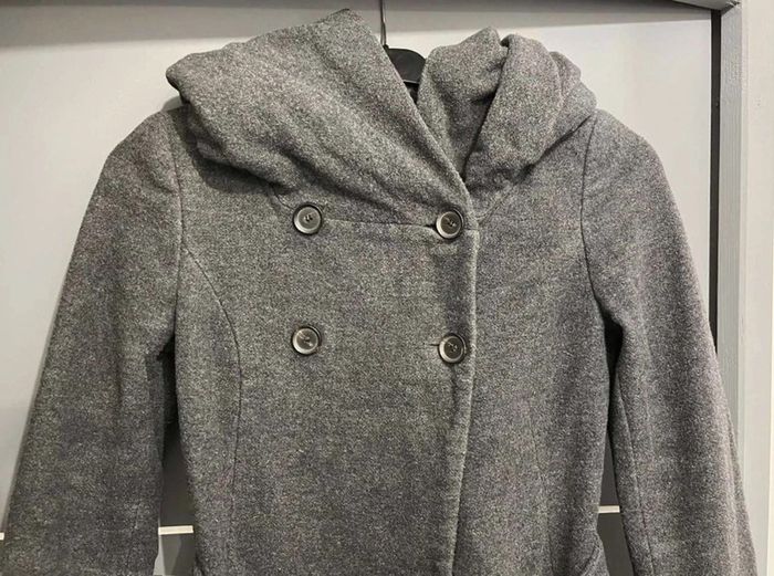 Manteau caban chaperon femme S 36 Zara gris - photo numéro 2