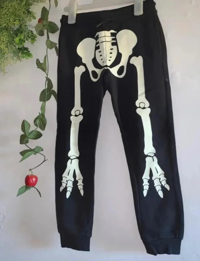 Pantalon squelette Halloween pour enfant